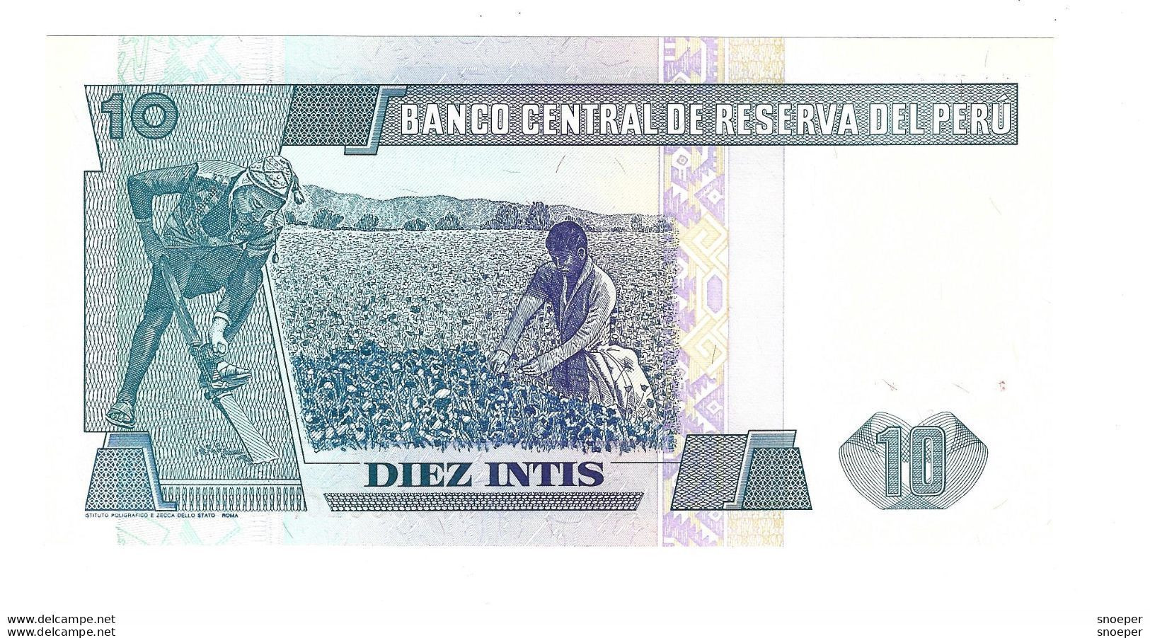 *peru 10 Intis  1987  129   Unc - Peru