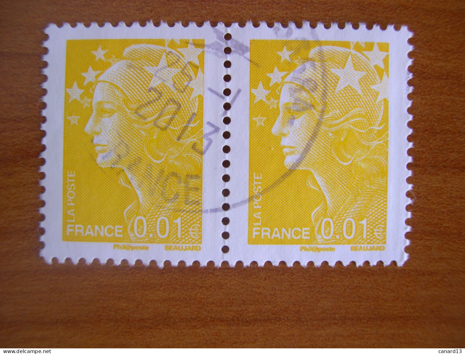 France Obl   Marianne N° 4226 Cachet Rond Noir Paire - 2008-2013 Marianne (Beaujard)