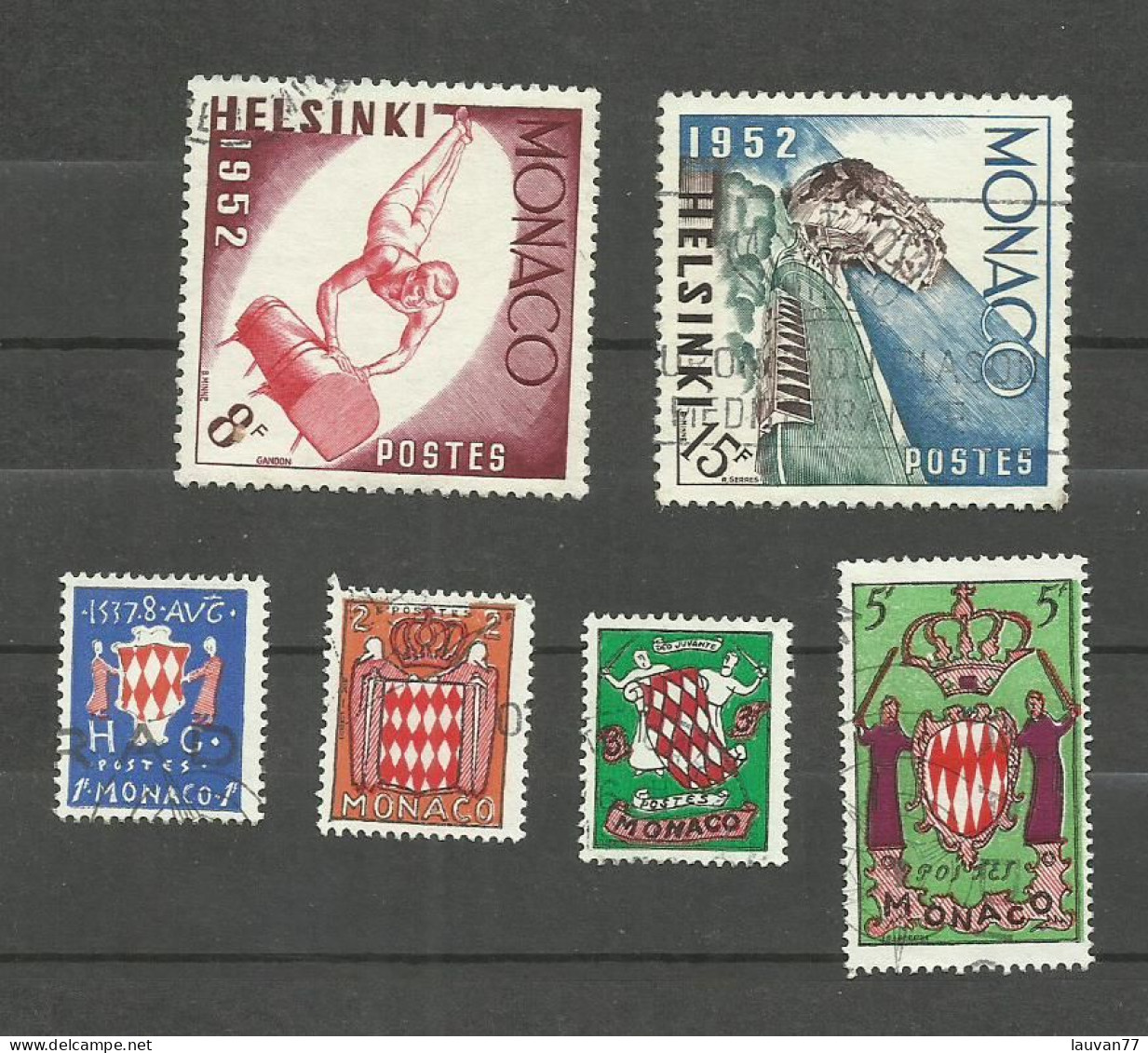 Monaco N°390, 391, 408 à 411 Cote 4€ - Used Stamps