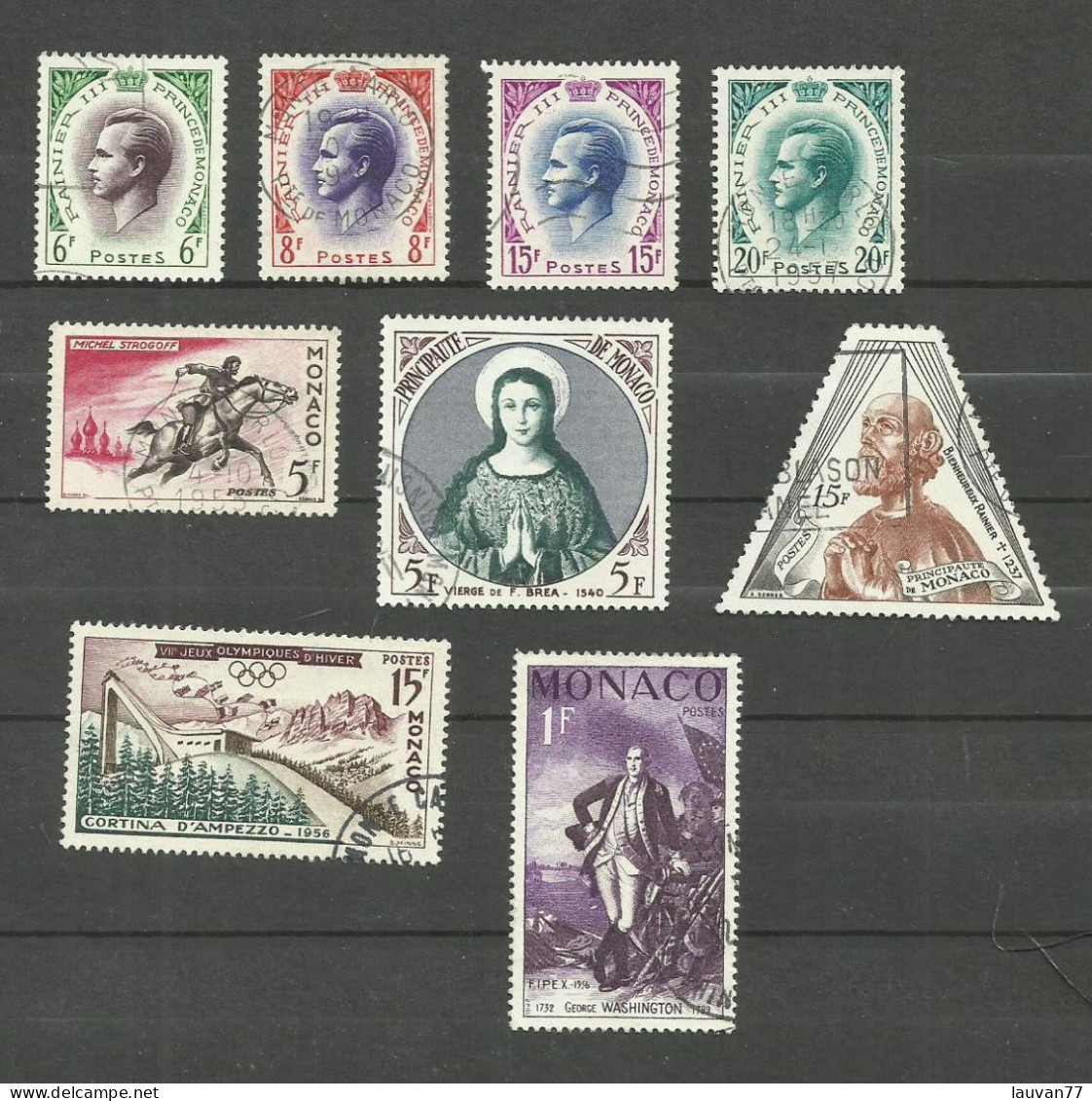 Monaco N°421, 422, 424, 425A, 430, 437, 439, 442, 444 Cote 4.85€ - Used Stamps