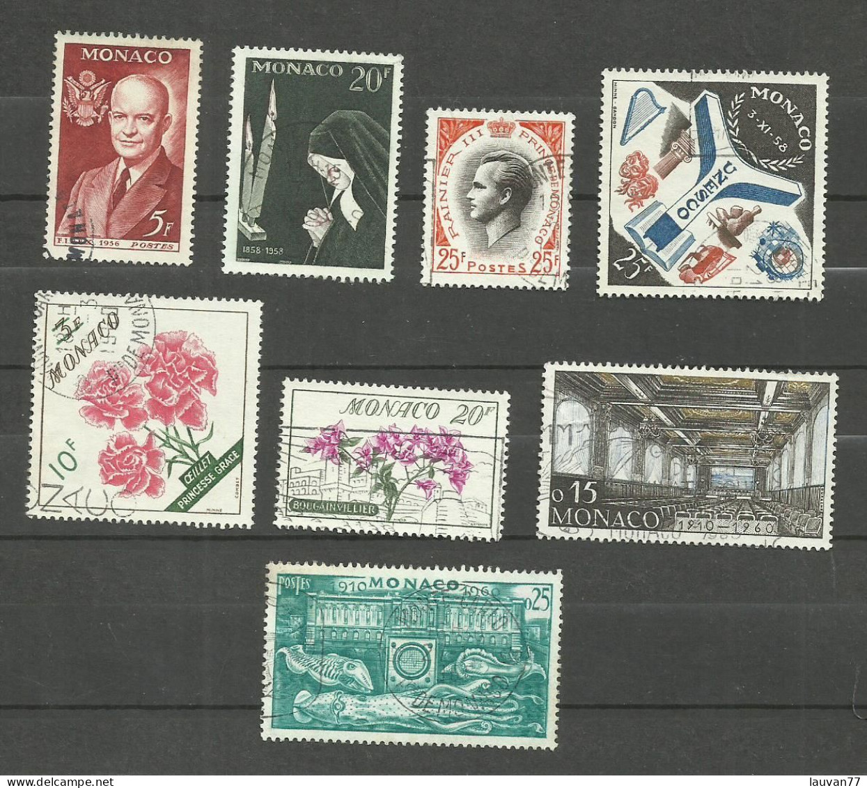 Monaco N°447, 499, 504, 511, 515, 517, 528, 530 Cote 6€ - Usati