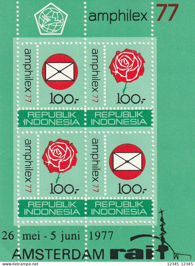 Indonesië 1977, Postfris MNH, Stamp Exhibition AMPHILEX ’77, Amsterdam. - Ongebruikt