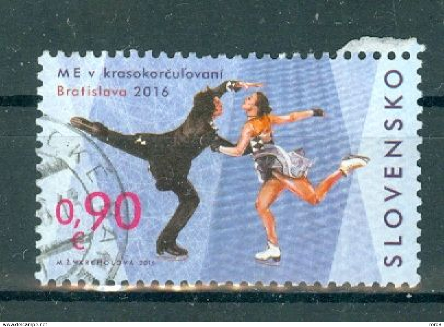 SLOVAQUIE - N°682 Oblitéré - Championnats D'Europe De Patinage Artistique De 2016 à Bratislava. - Used Stamps