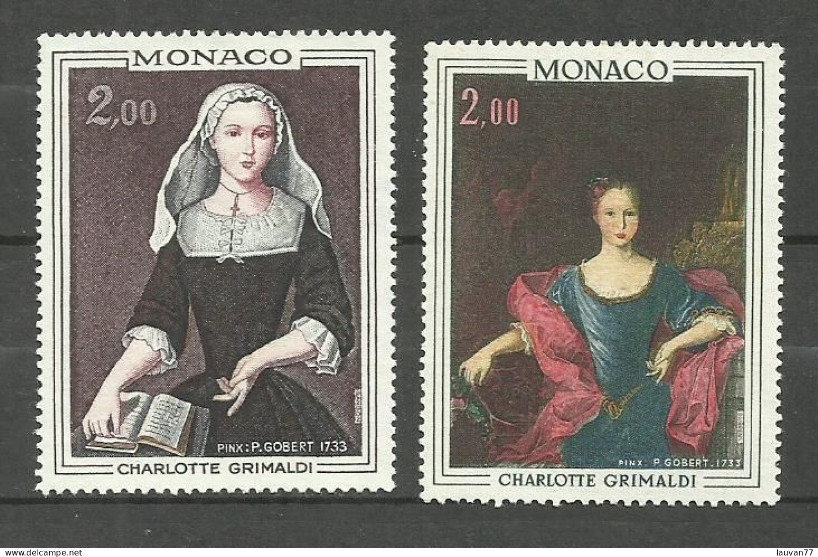 Monaco N°946, 947 Cote 4.20€ - Usados