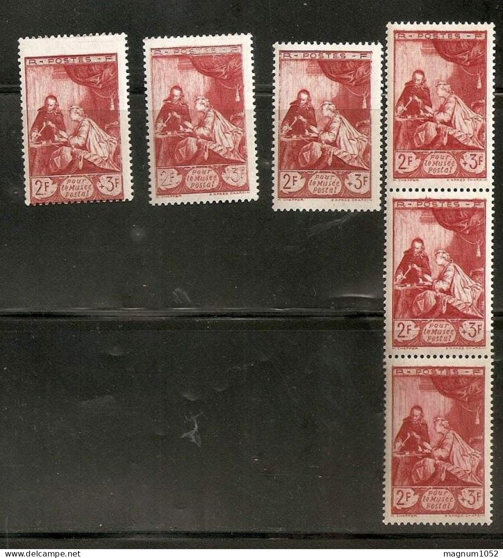 VARIETES BD + 3 TBS N 753 ** BD FOND ROSE TB DU BAS + FOND ROUGEATRE + 1 TB DEFAUT ENCRAGE  + 1 TB PIQUAGE DECALE - Unused Stamps