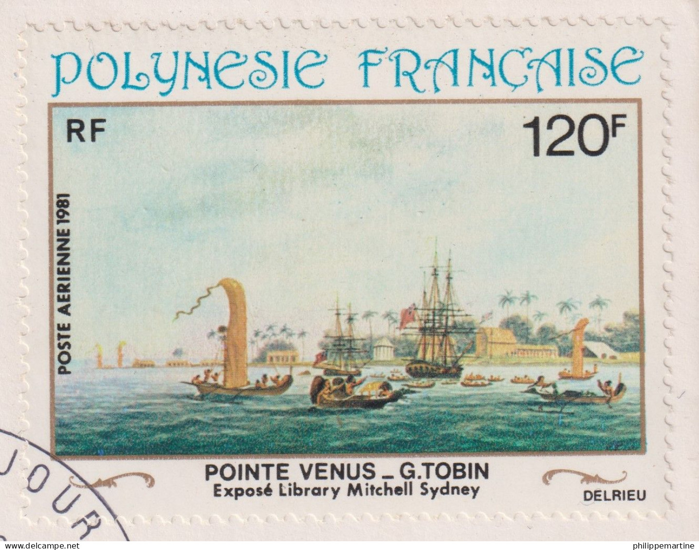 Polynésie Française 1981 - Poste Aérienne YT 166 (o) Sur Fragment - Usati