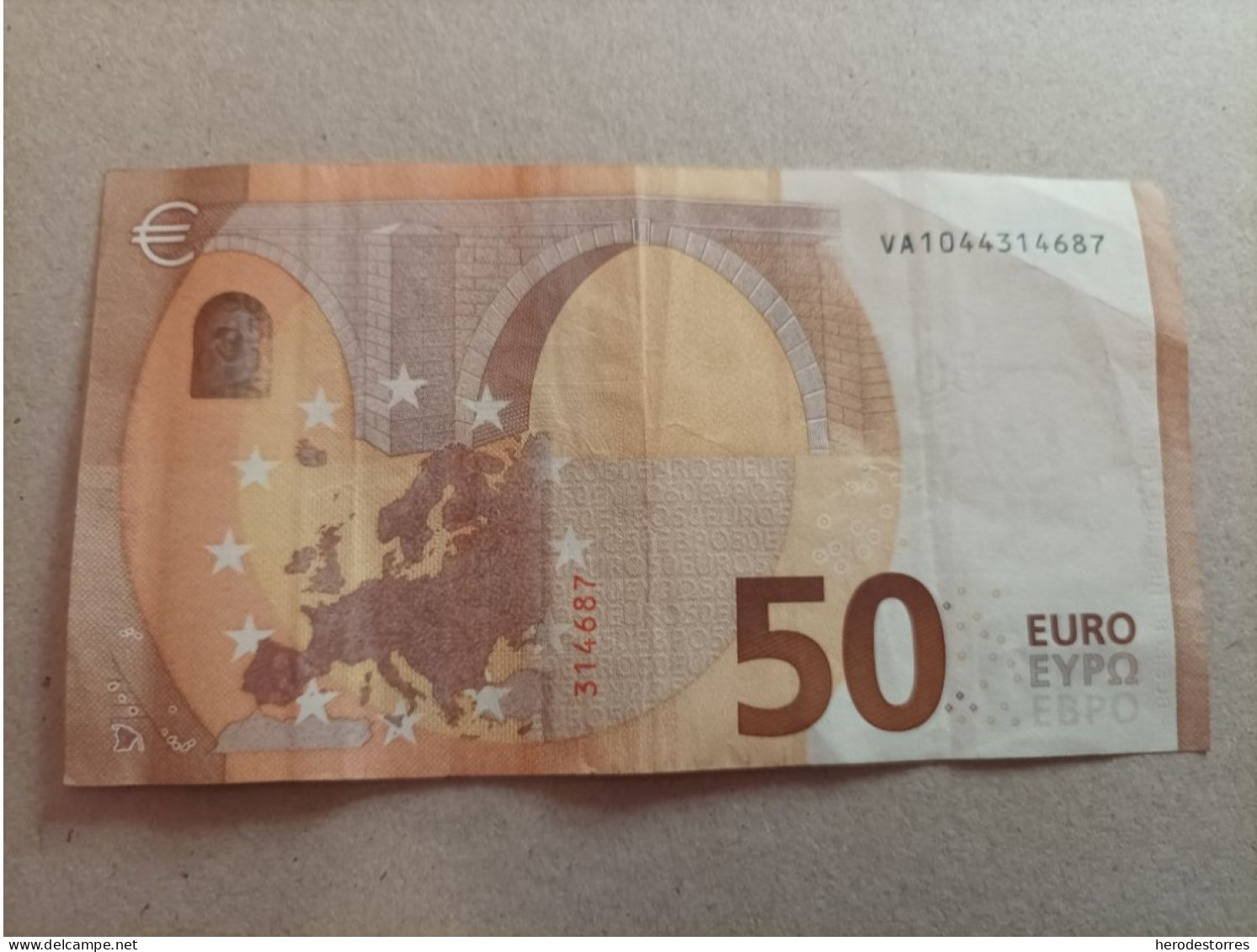 50 EURO SPAIN (VA) V001A1 First Position, DRAGHI, Scarce - 50 Euro