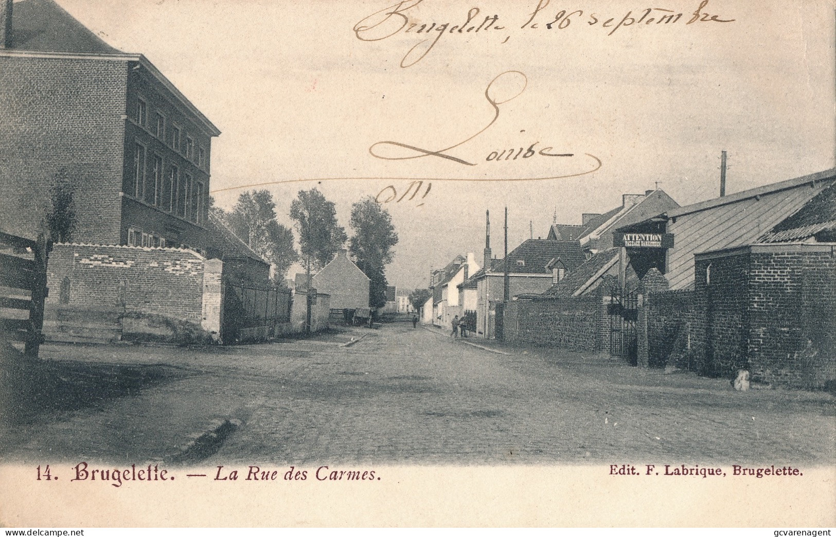 BRUGELETTE   LA RUE DES CARMES       ZIE SCANS - Brugelette