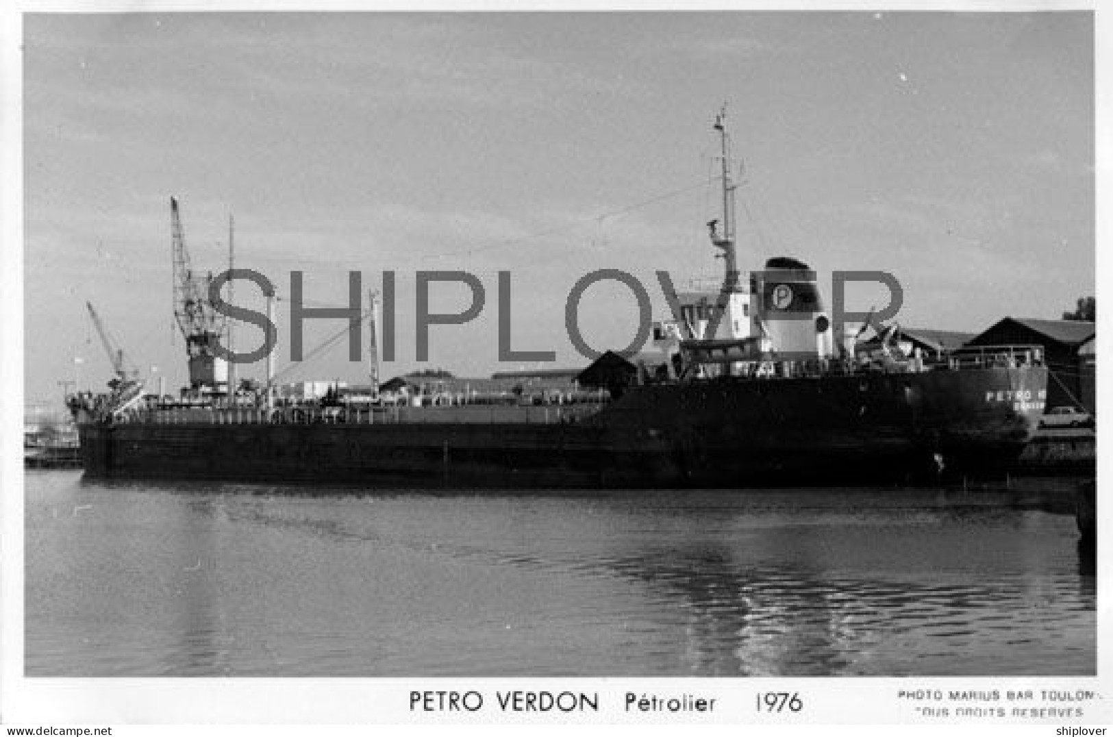 Pétrolier Français PETRO VERDON - Carte Photo éditions Marius Bar - Bateau/ship/schiff - Petroleros