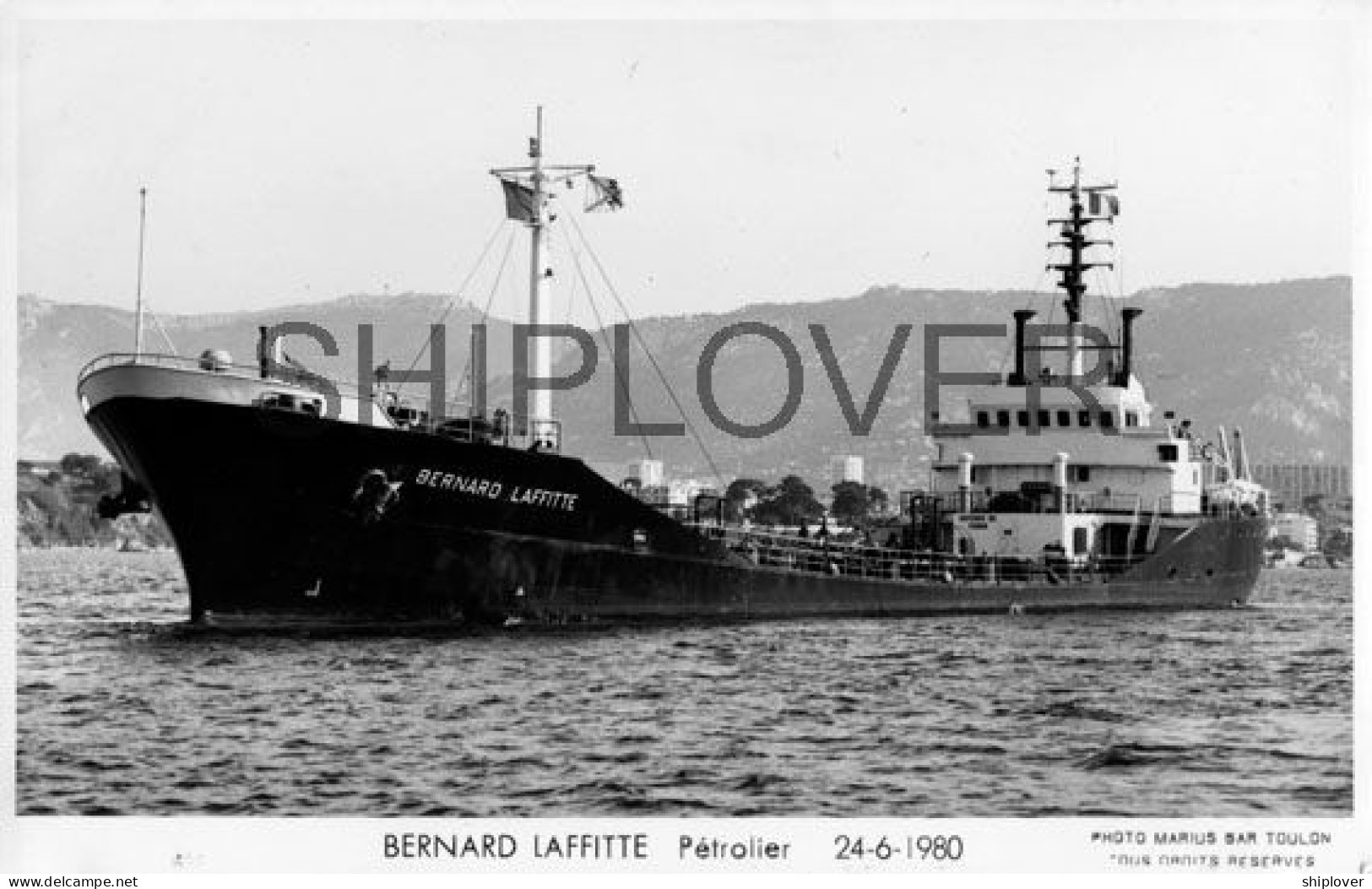 Pétrolier Français BERNARD LAFFITTE - Carte Photo éditions Marius Bar - Bateau/ship/schiff - Petroleros