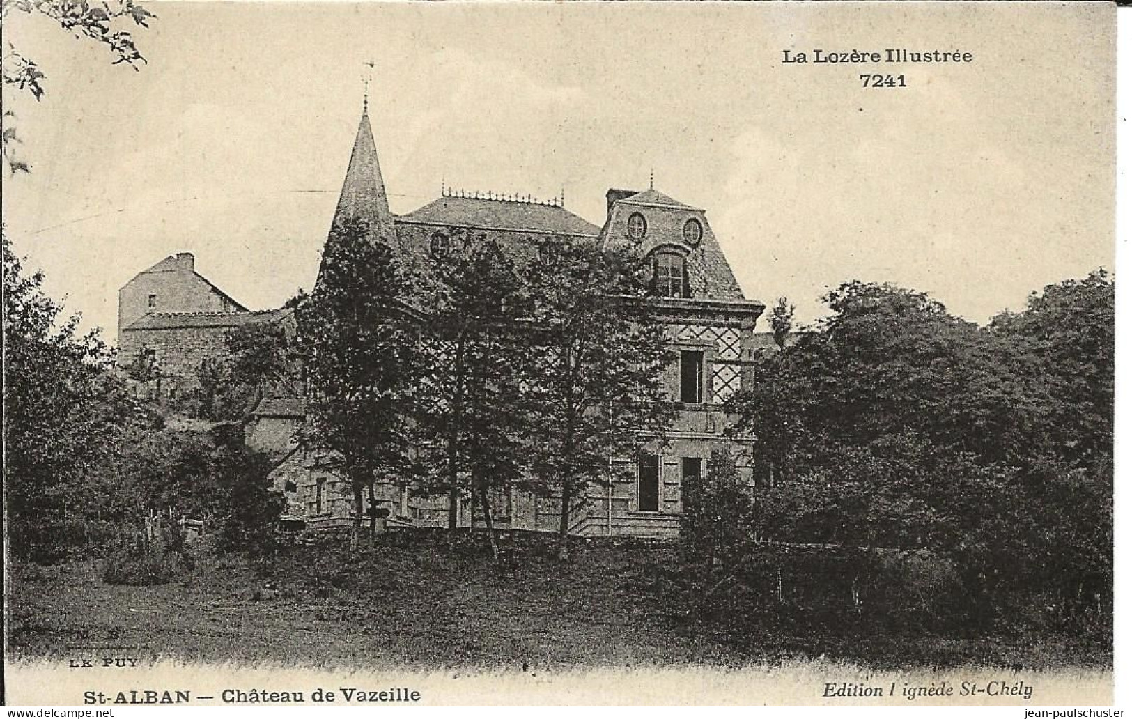 48 -  Saint Alban - Château De Vazeille ** CPA Vierge ** - Saint Alban Sur Limagnole