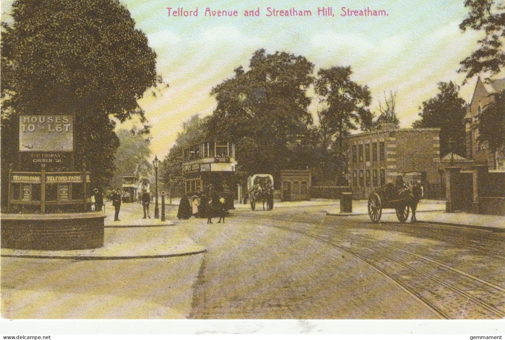 STREATHAM - TELFORD AVENUE @ STREATHAM HILL . REPRINT - London Suburbs