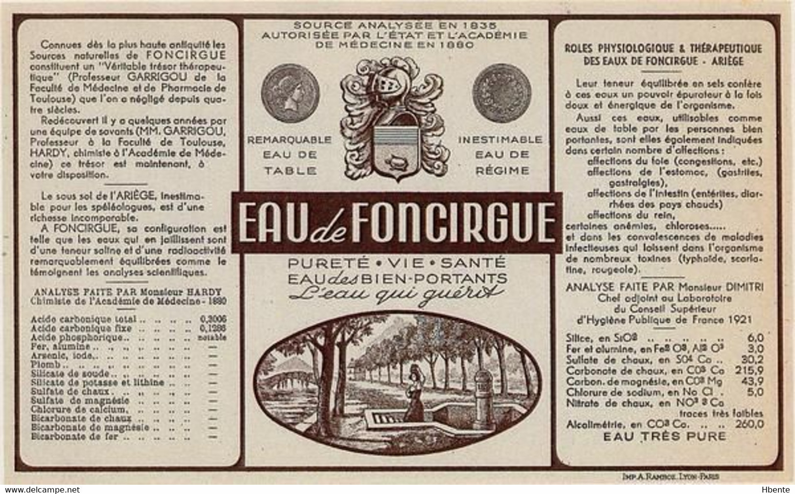 Eau De Foncirgue Source Radioactivité Ardèche (Photo) - Gegenstände