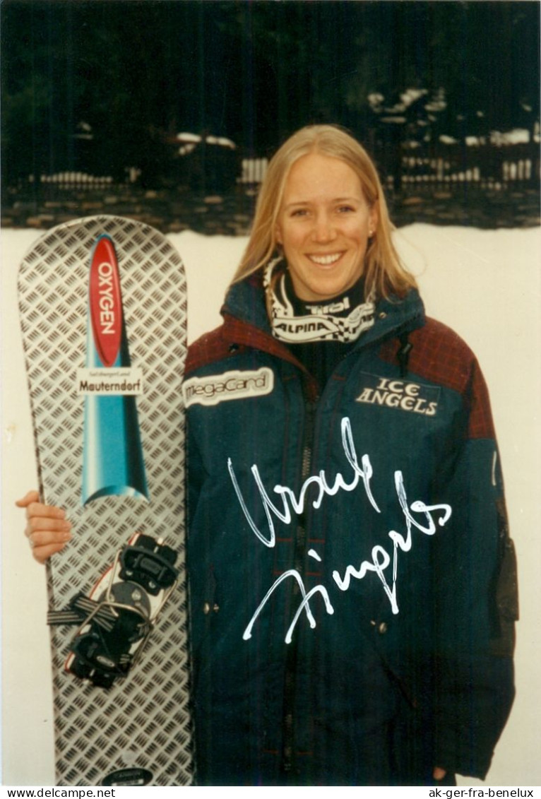 Autogramm Foto Snowboarderin Ursula Fingerlos Smith Mauterndorf St. Michael Im Lungau Salzburg Österreich Olympionikin - Autographes