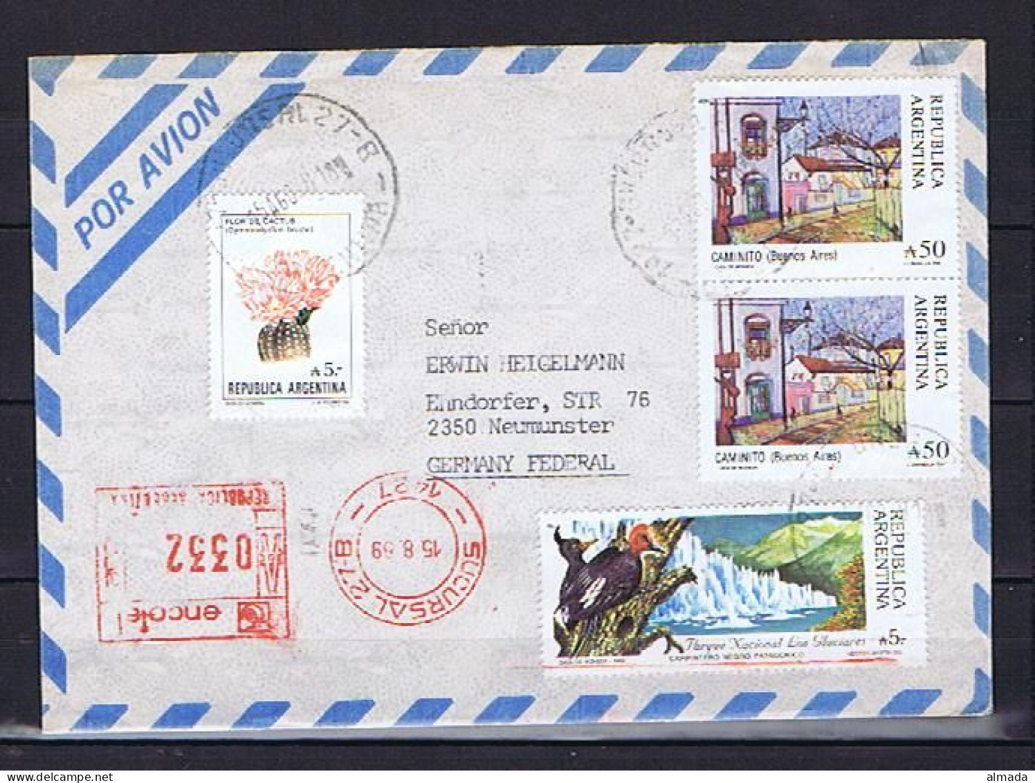 Argentina 1989: Letter To Germany - Storia Postale