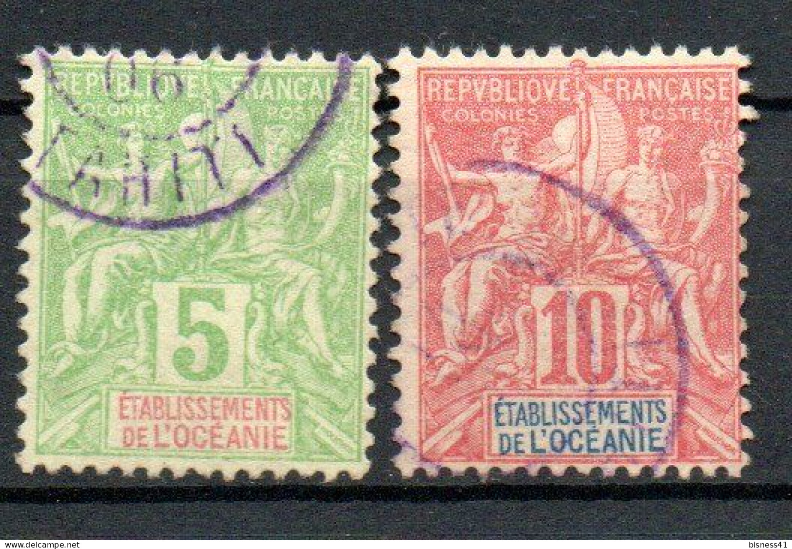Col40 Colonie Océanie N° 14 & 15 Oblitéré  Cote : 6,00 € - Used Stamps