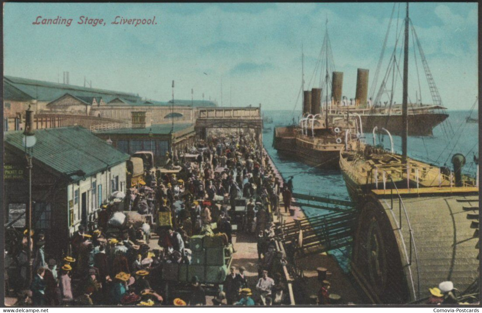 Landing Stage, Liverpool, Lancashire, C.1905-10 - Lewis's Postcard - Liverpool