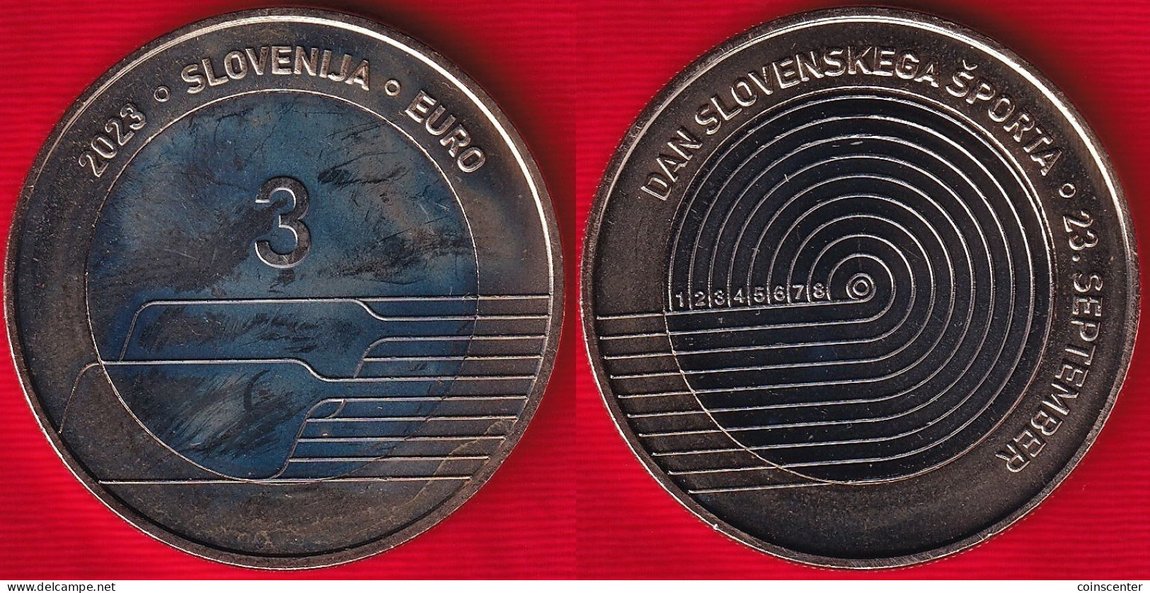 Slovenia 3 Euro 2023 "Day Of Sport" BiMetallic UNC - Eslovenia