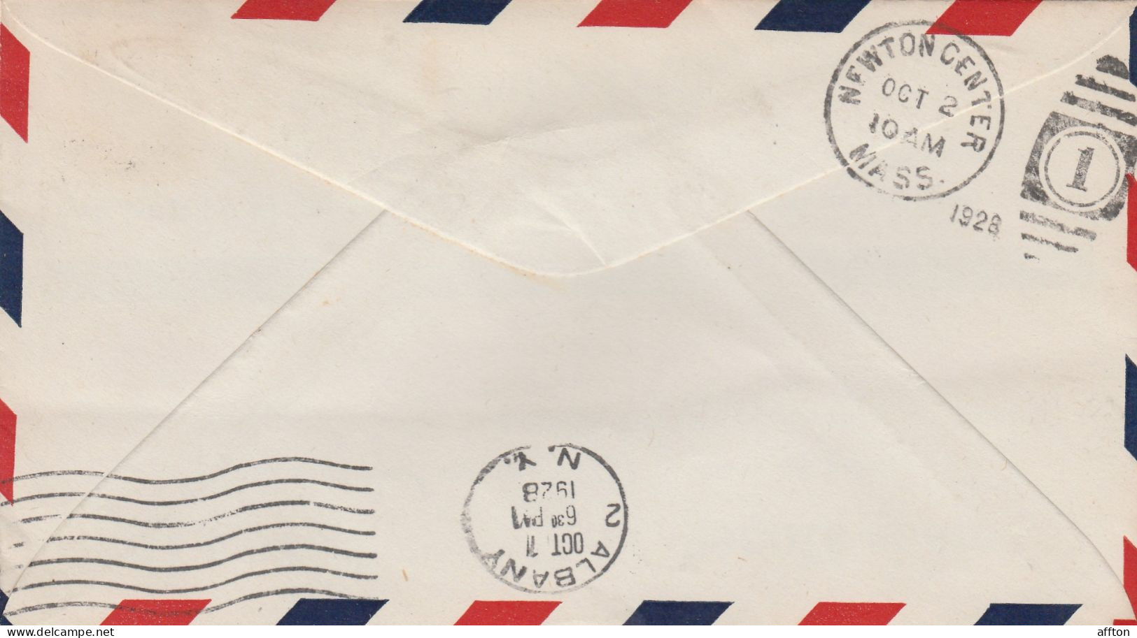 Montreal To Albany Canada 1928 Air Mail Cover Mailed - Luftpost