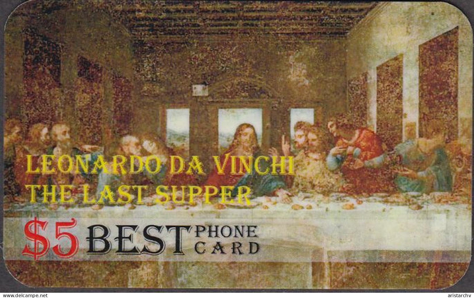 USA ART LEONARDO DA VINCI MADONNA LAST SUPPER SET OF 4 CARDS - Pintura