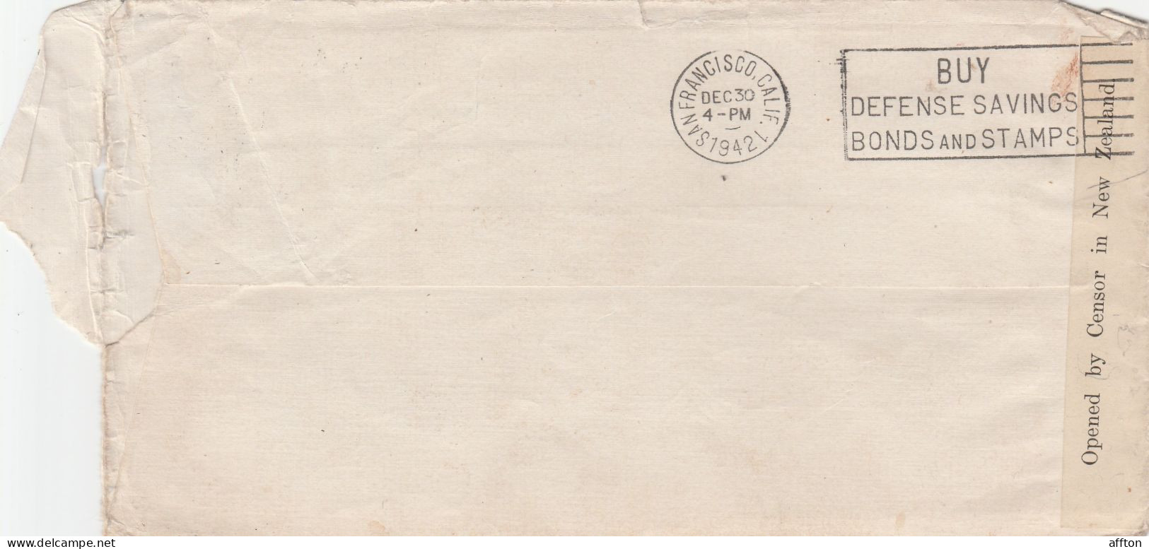 New Zealand Censored Cover Mailed - Lettres & Documents