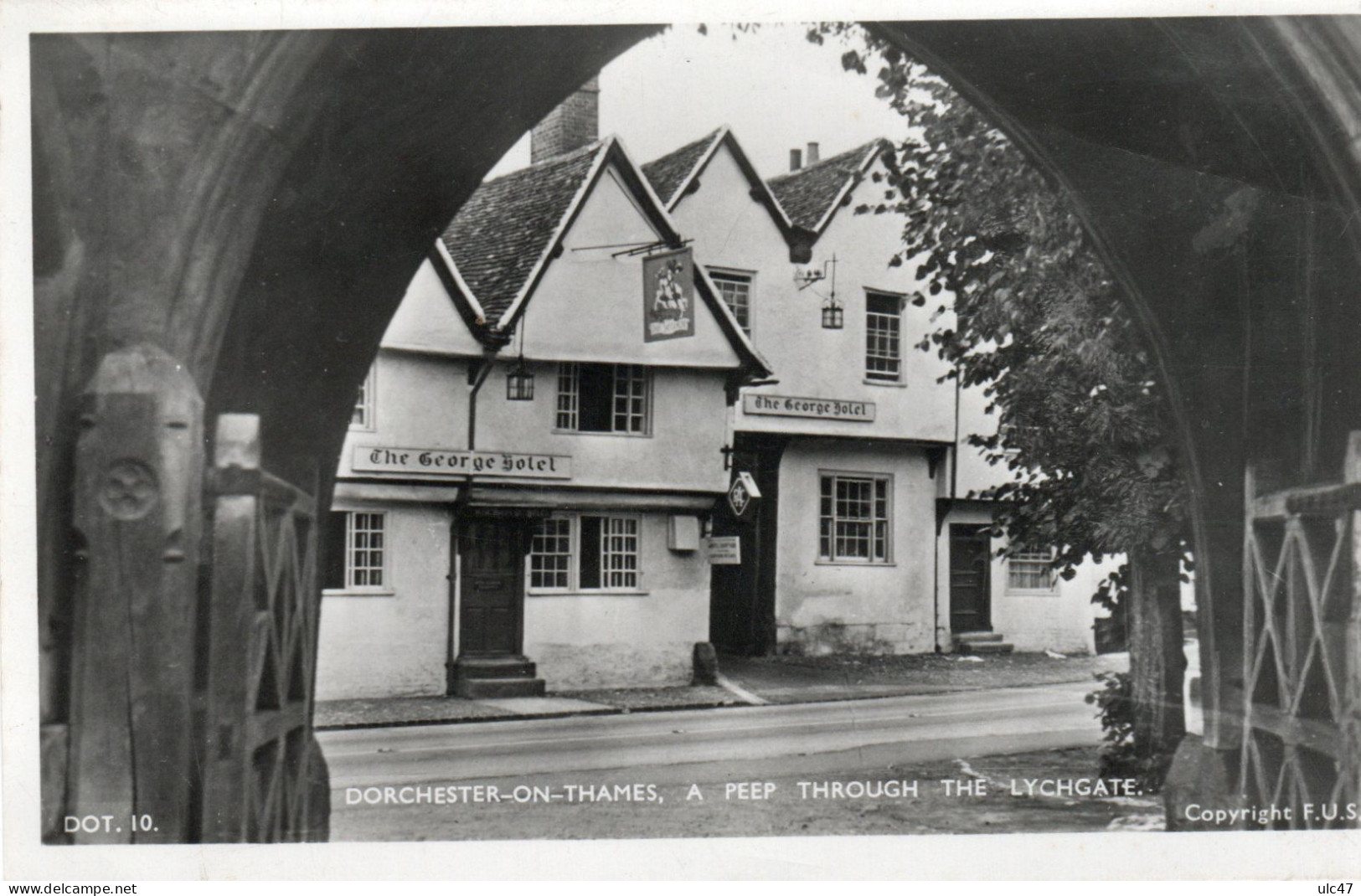 - DORCHESTER-ON-THAMES, A PEEP THROUGH THE LYCHGATE - Scan Verso - - Hertfordshire