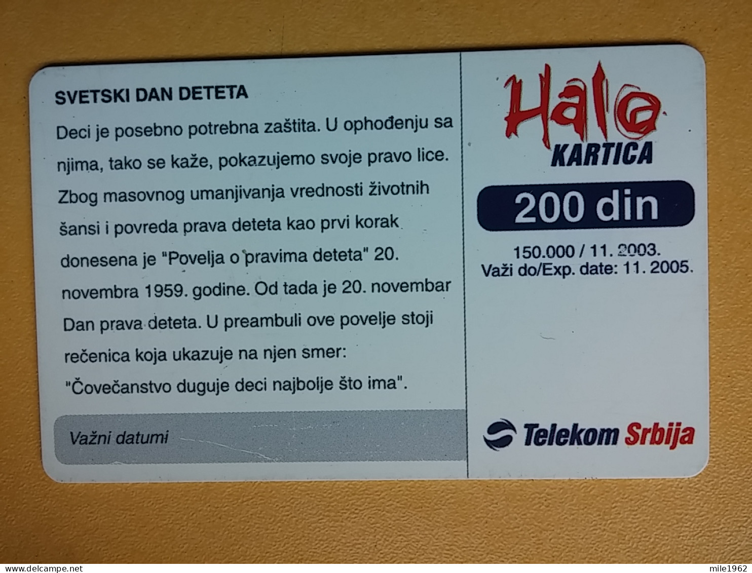 T-6 - SERBIA, TELECARD, PHONECARD,  - Other - Europe