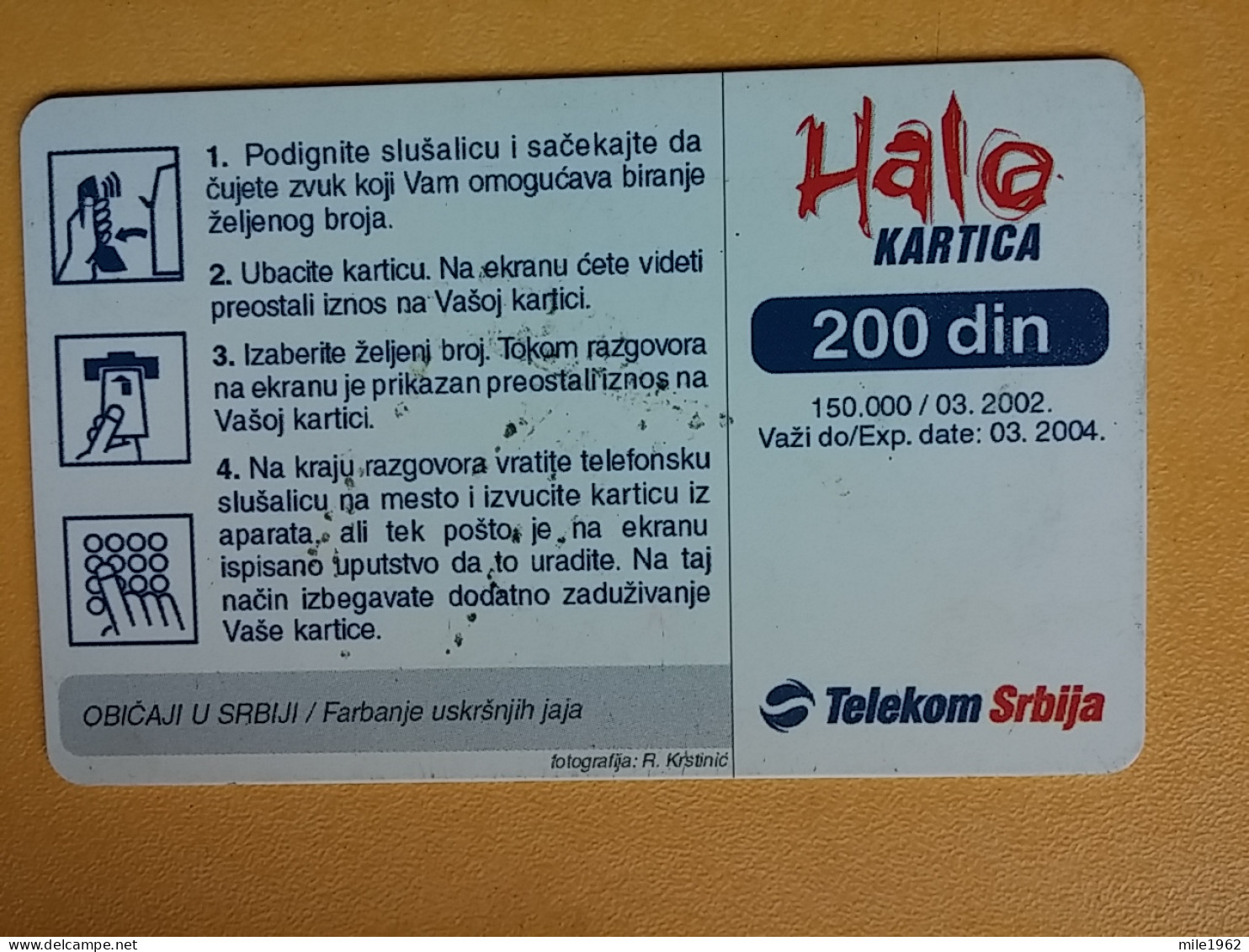 T-10 - SERBIA, TELECARD, PHONECARD,  - Otros – Europa