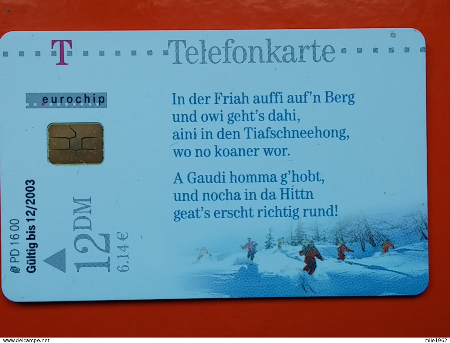 T-28 - TELECARD, PHONECARD, DEUTSCHLAND, Ski Sport, Skiing - Andere & Zonder Classificatie