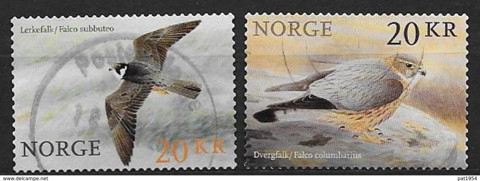 Norvège 2017 N°1866/1867 Oblitérés Oiseaux Faucons - Usados