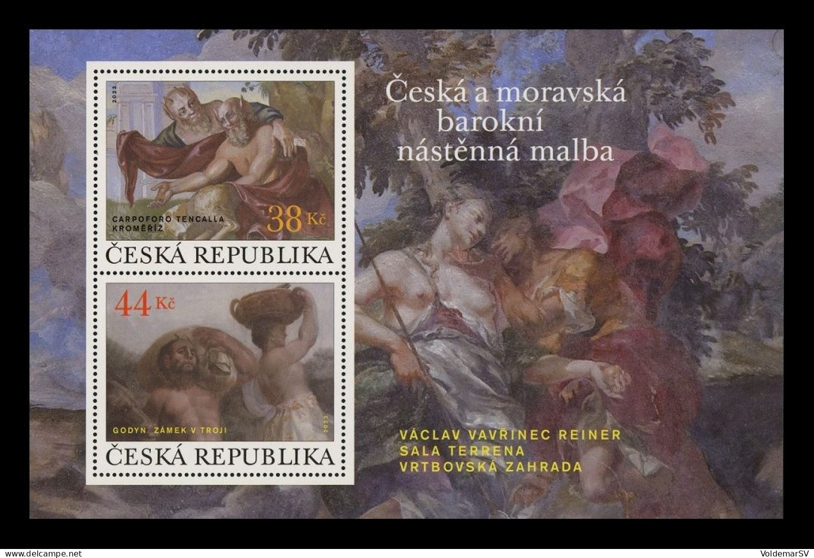 Czech Republic 2023 Mih. 1203/04 (Bl.100) Baroque Murals MNH ** - Ungebraucht