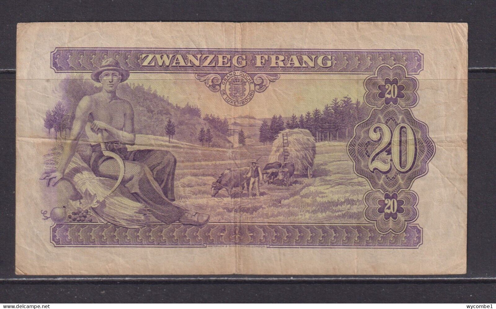 LUXEMBOURG - 1943 20 Francs Circulated Banknote - Luxemburg