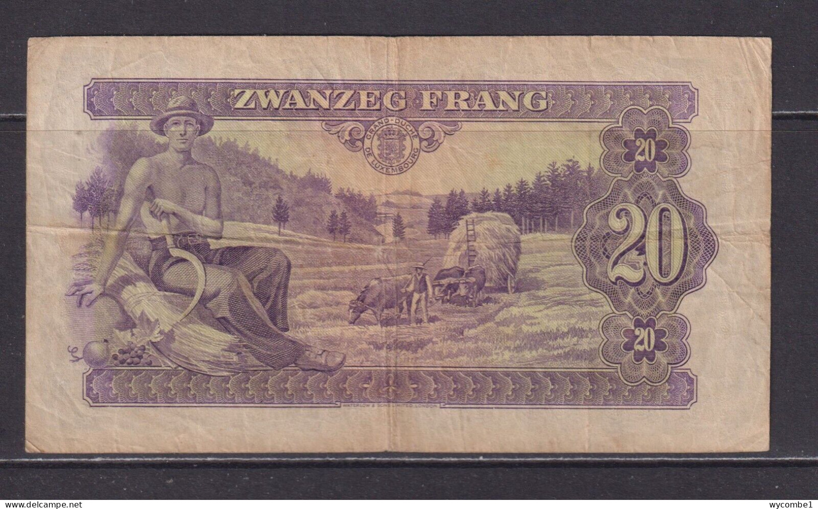 LUXEMBOURG - 1943 20 Francs Circulated Banknote - Lussemburgo