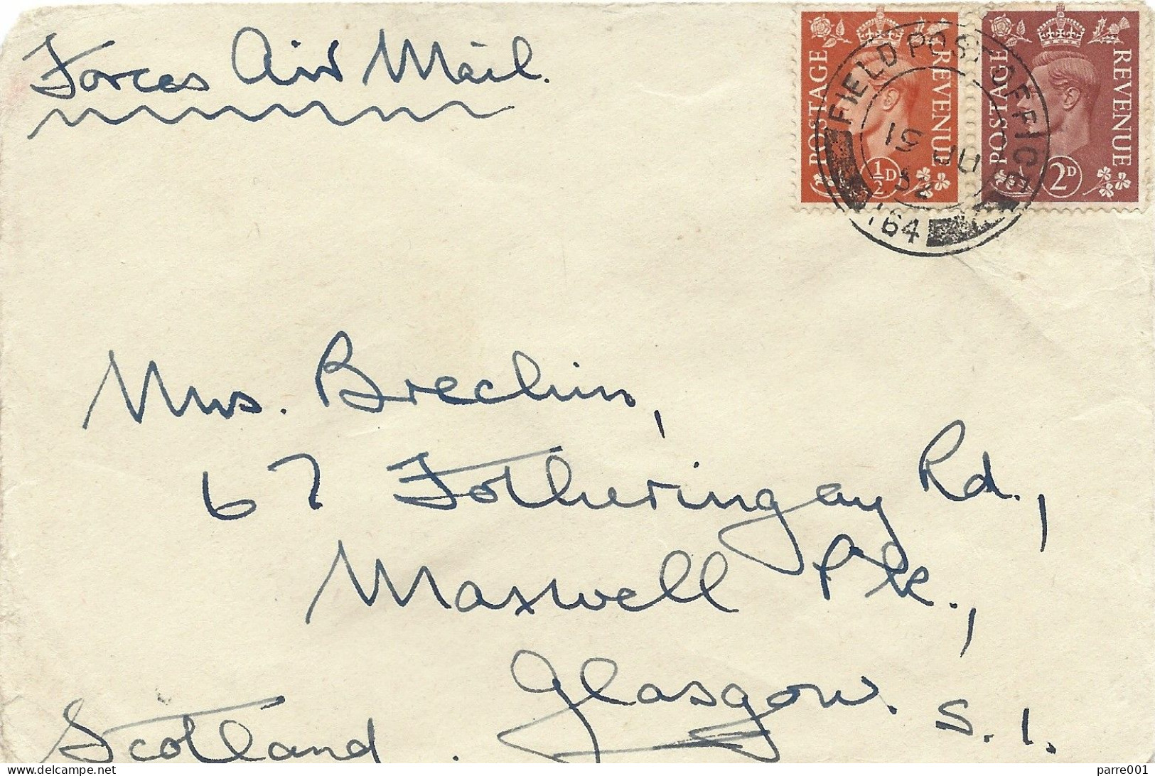 UK 1952 FPO 164 Nicosia Cyprus British Military Hospital MELF 3 Military Forces Cover - Lettres & Documents