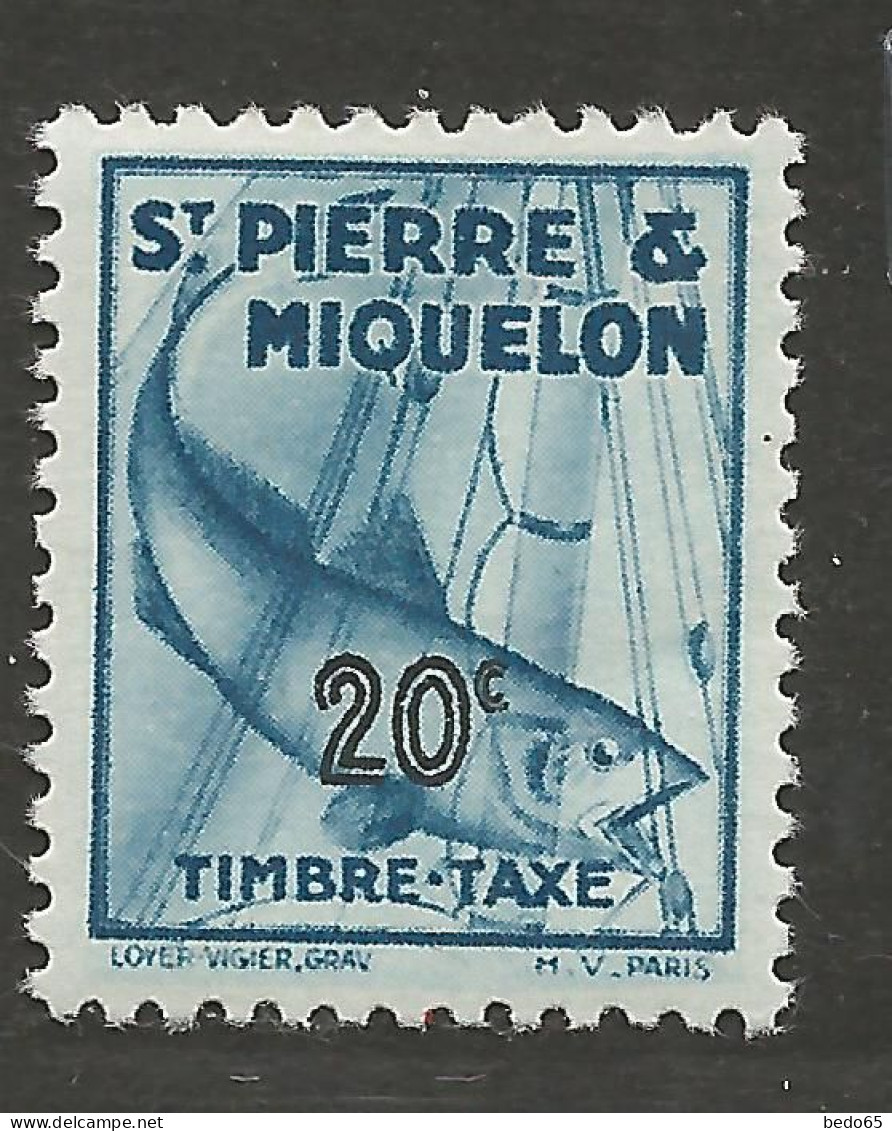 ST PIERRE ET MIQUELON TAXE N° 35 NEUF**  SANS CHARNIERE Ni Trace / Hingeless / MNH - Impuestos