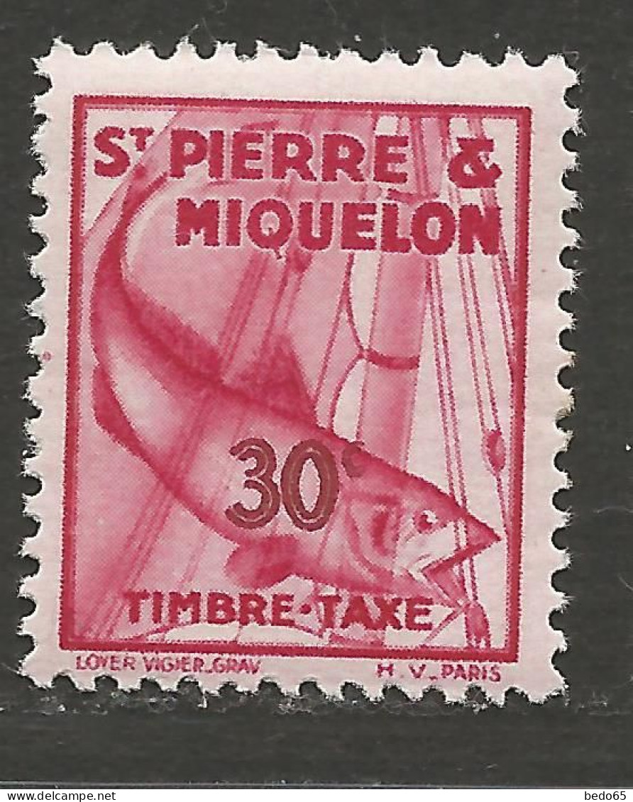 ST PIERRE ET MIQUELON TAXE N° 36 NEUF**  SANS CHARNIERE Ni Trace / Hingeless / MNH - Strafport