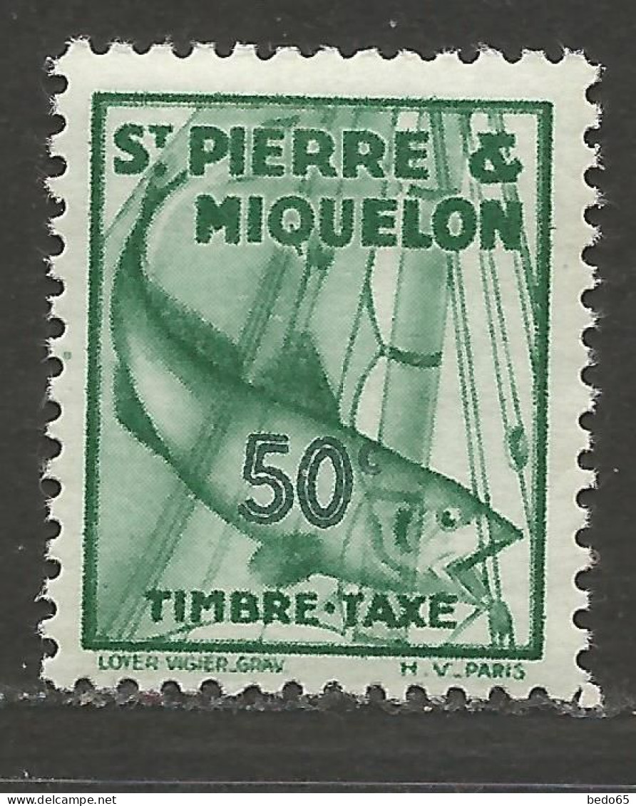 ST PIERRE ET MIQUELON TAXE N° 37 NEUF**  SANS CHARNIERE Ni Trace / Hingeless / MNH - Portomarken