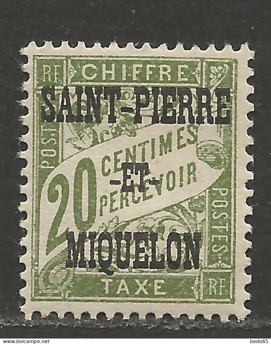 Saint Pierre Et Miquelon TAXE N° 12 NEUF* CHARNIERE / Hinge / MH - Strafport