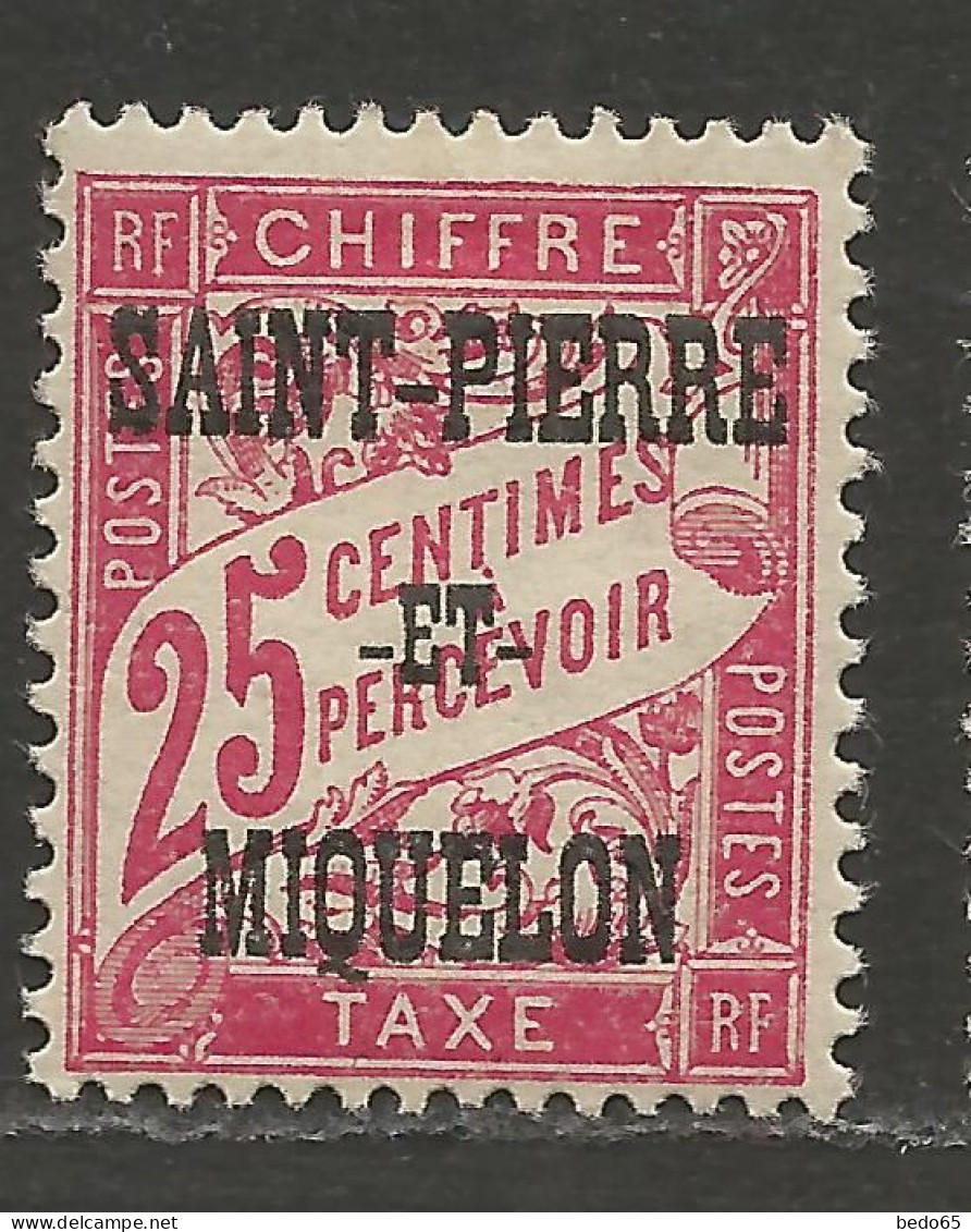 Saint Pierre Et Miquelon TAXE N° 13 NEUF* CHARNIERE / Hinge / MH - Timbres-taxe