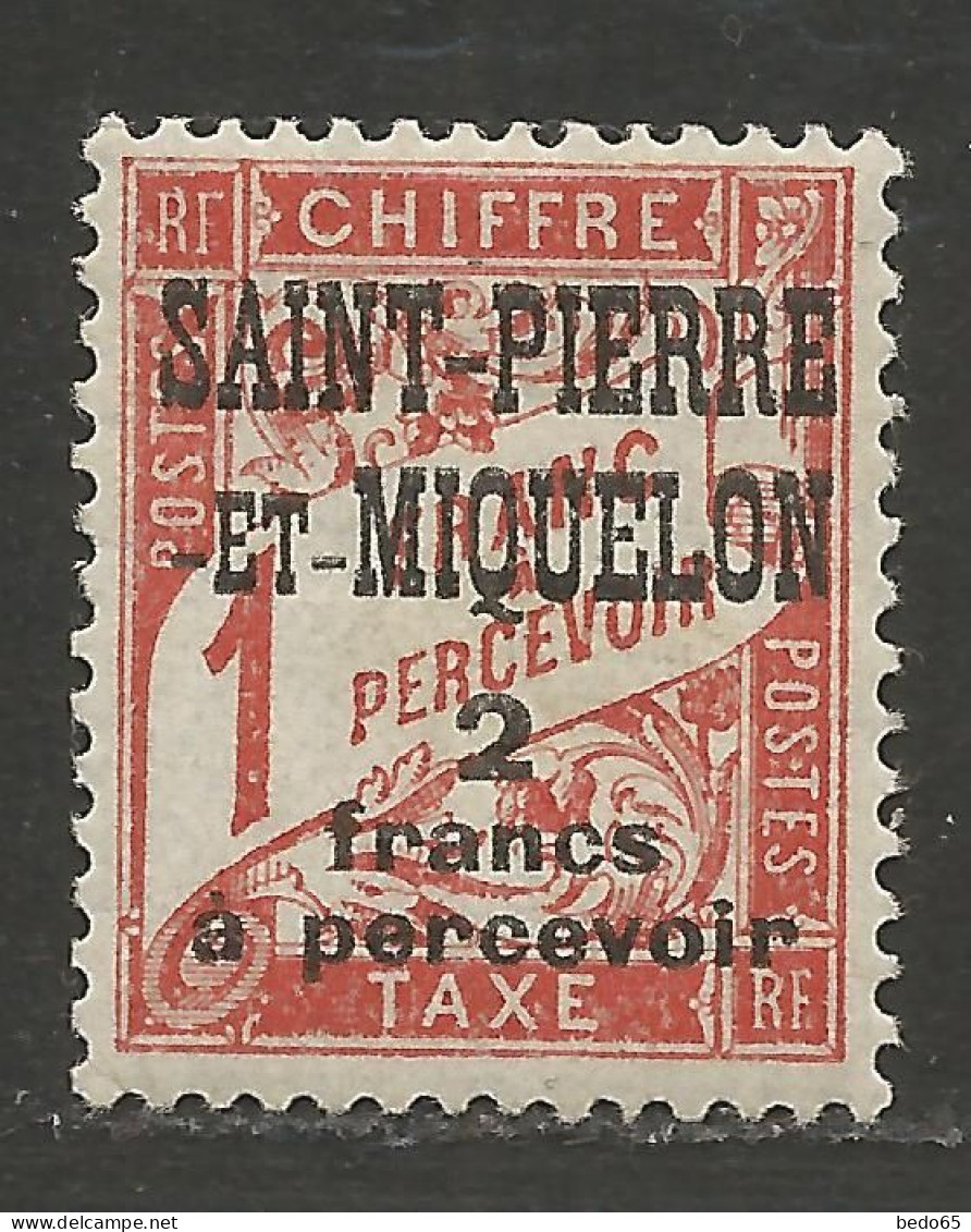 Saint Pierre Et Miquelon TAXE N° 19 NEUF* CHARNIERE / Hinge / MH - Timbres-taxe