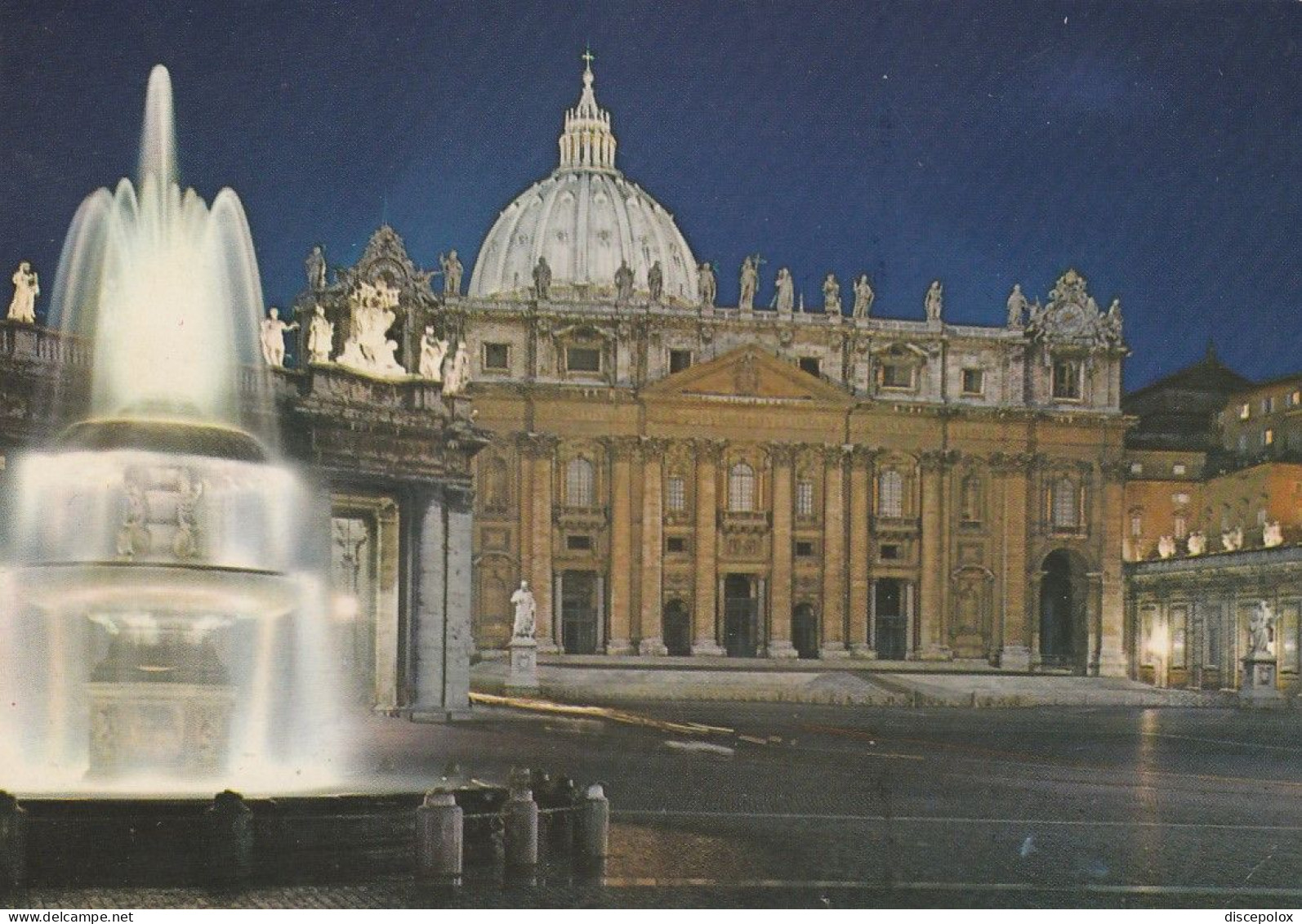 U5006 Roma - Piazza E Basilica San Pietro - Notturno Notte Nuit Night Nacht Noche / Viaggiata 1986 - San Pietro