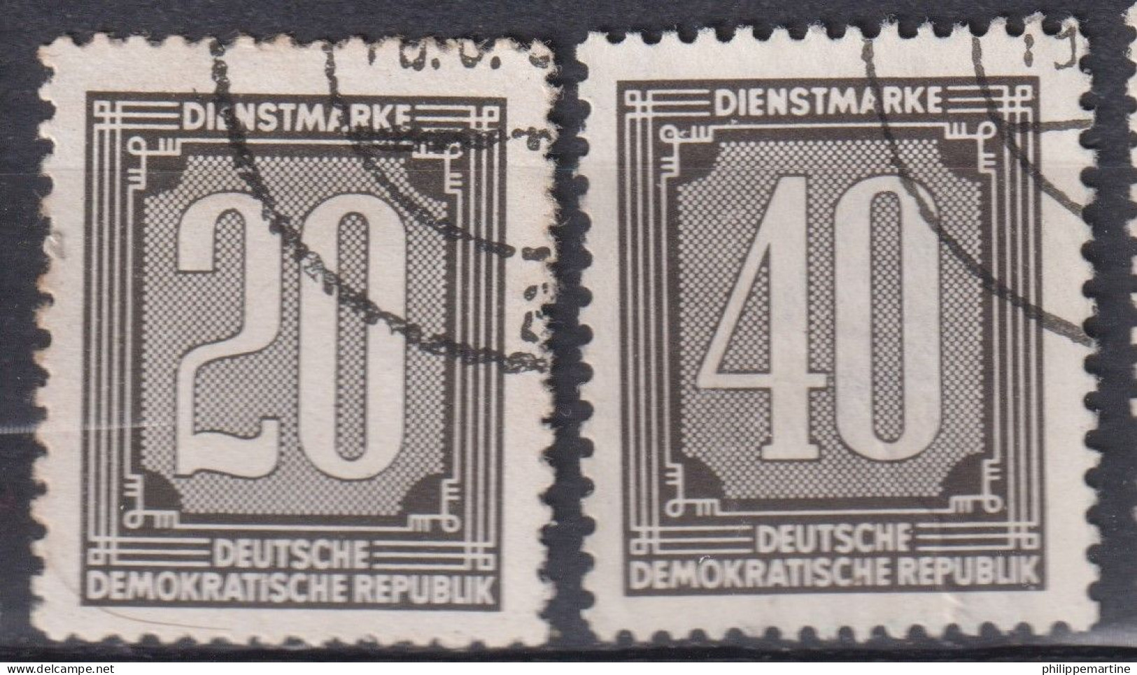 Allemagne Orientale 1956 - Service YT 36 Et 37 (o) - Afgestempeld