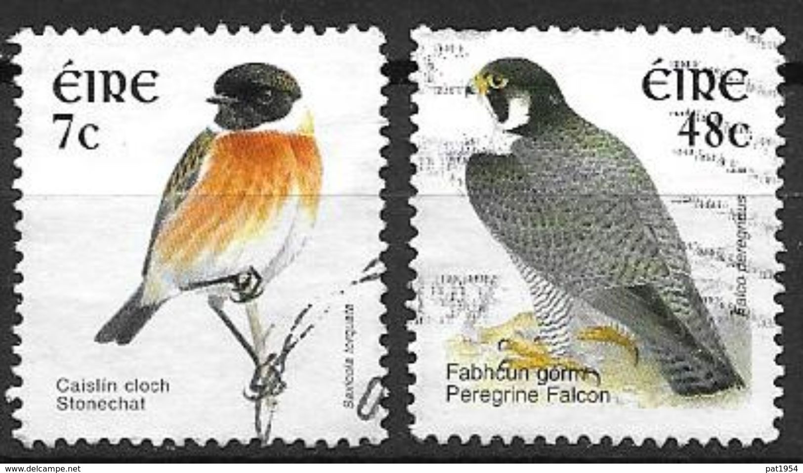 Irlande 2003 N°1527/1528 Oblitérés Oiseaux, Faucon Et Traquet - Oblitérés