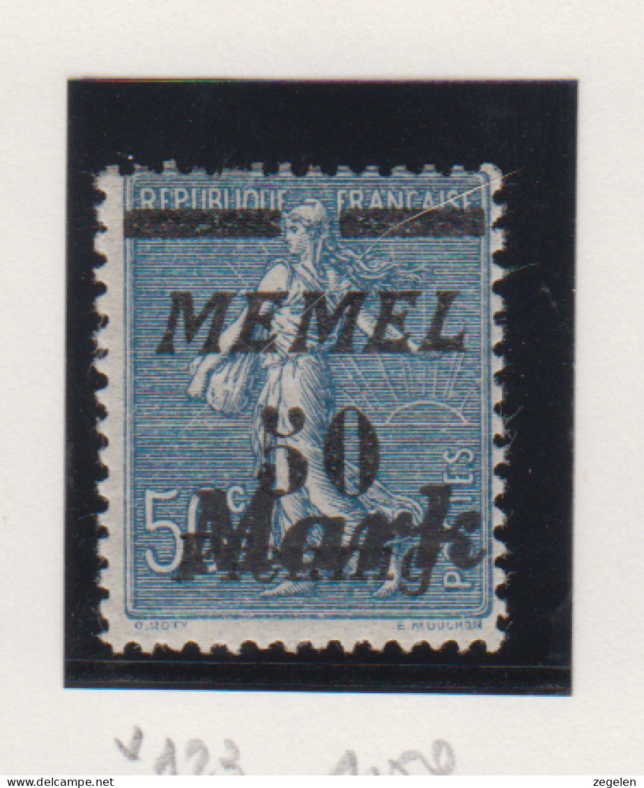 Memel Mchel-nr. 123 * - Other & Unclassified