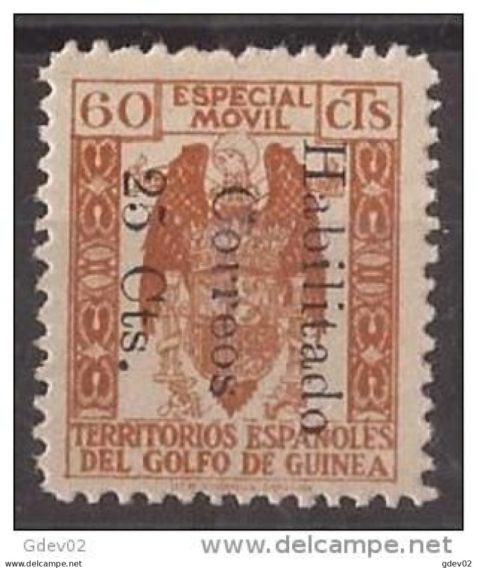 GUI259E-L4130PC-TFISPOST.Guinee .GUINEA ESPAÑOLA.FISCALES .1939/41.(Ed  259E)sin Goma.RARO.MAGNIFICO - Fiscali-postali