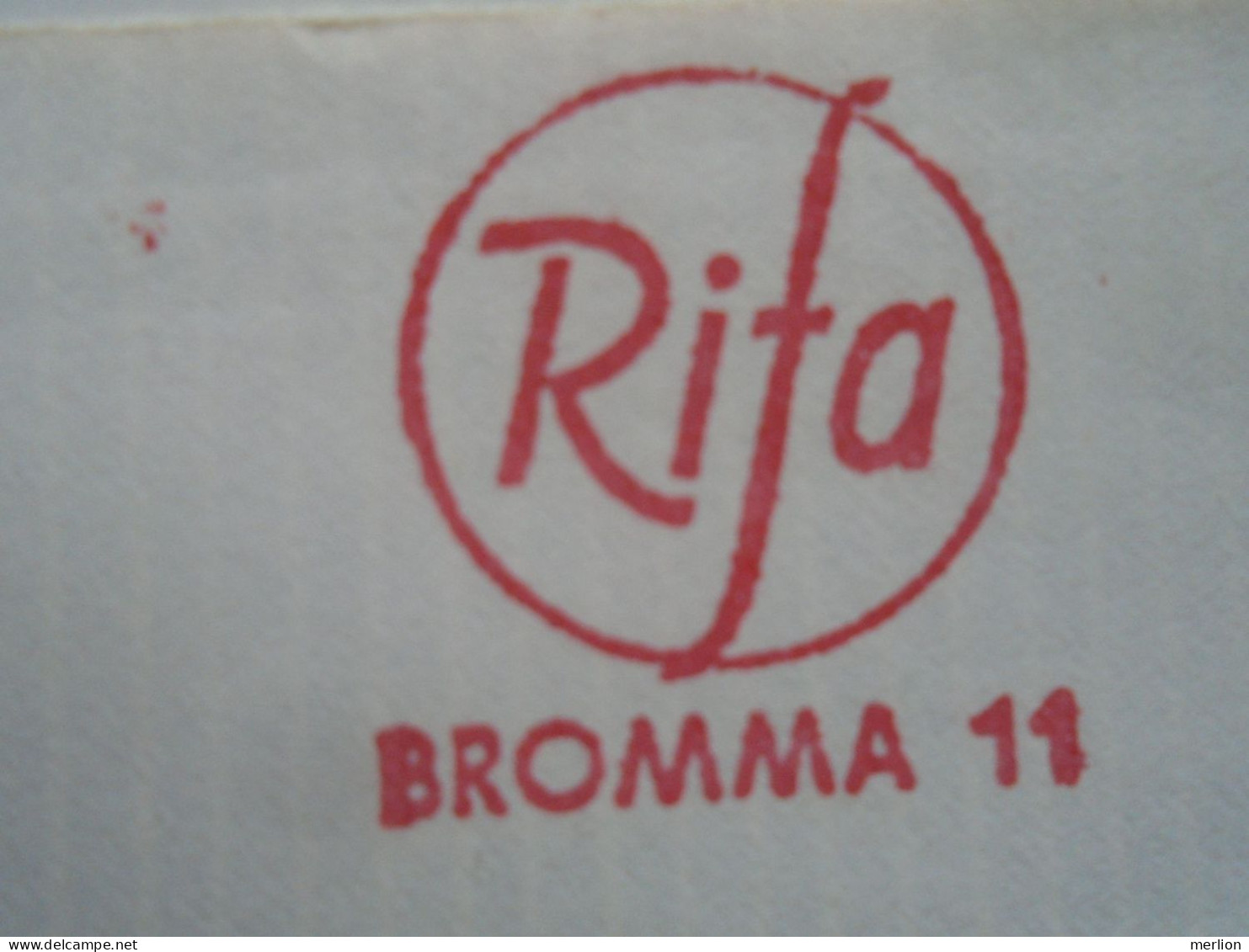 D200349 Red  Meter Stamp Cut- EMA - Freistempel  -1970  RIFA  Bromma 11  -Sweden  Stockholm  -Electro - Machine Labels [ATM]