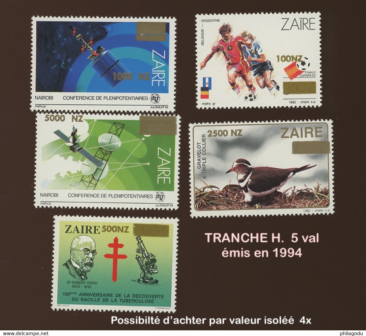 1994- Inflation.  Tranche H. 5 Val COB 1484/1488**. Cote 9,--€ - Neufs