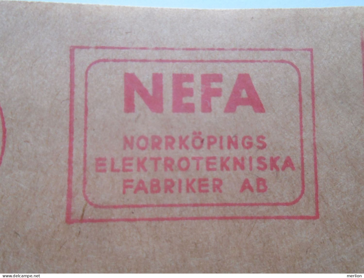 D200356 Red  Meter Stamp Cut- EMA - Freistempel  -1971 NEFA  -Sweden NORRKÖPING -Electro - Automaatzegels [ATM]