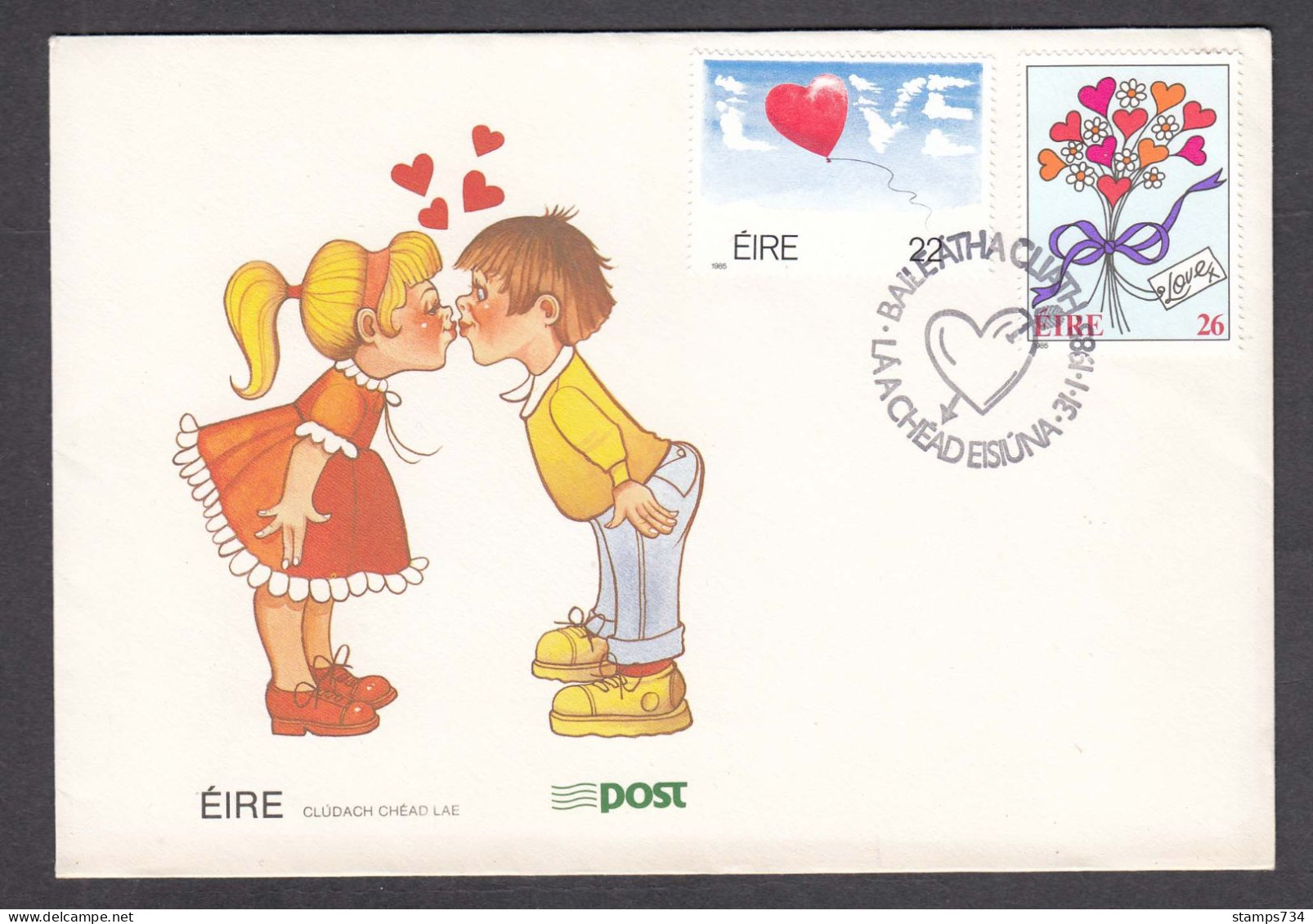 Ireland 1985 - Valentine's Day, FDC - FDC