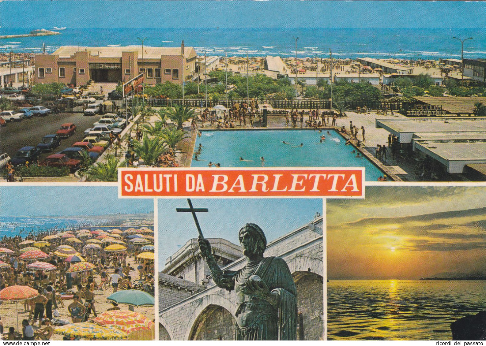 Cartolina Barletta - Saluti Con Vedutine - Barletta